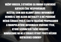 Hriech, z ktorého sa mnohí katolíci nespovedajú